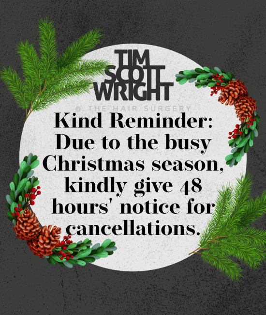 Cancellations at Christmas